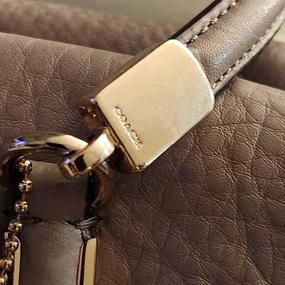 Euc Coach Madison Madeline Tan Leather Satchel Handbag Purse - Picture 9 of 14